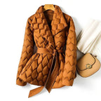 Isabella Belted Quilted Down Coat