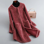 Olivia Couture Shearling Wrap Coat