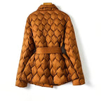 Isabella Belted Quilted Down Coat