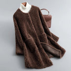 Olivia Couture Shearling Wrap Coat