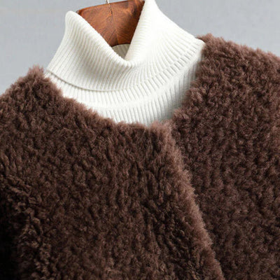 Olivia Couture Shearling Wrap Coat