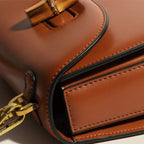 Valentina Bamboo Accent Leather Handbag