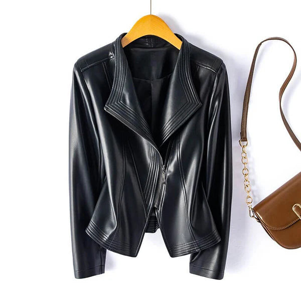 Hellena Vegan Leather Moto Jacket
